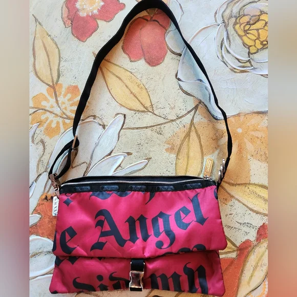 L.A.M.B. Gwen Stefani Makeup LeSportsac Red Rare Double Bum Waist Fanny Belt Bag - Picture 7 of 16